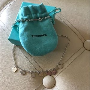Tiffany tiny dangle charm necklace